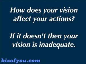 Vision affecting actions