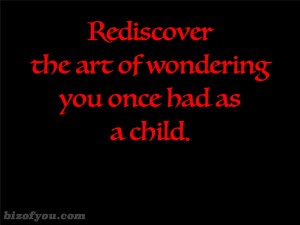 rediscover wondering